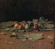 Ilia Efimovich Repin Apple still life and leaves oil painting artist